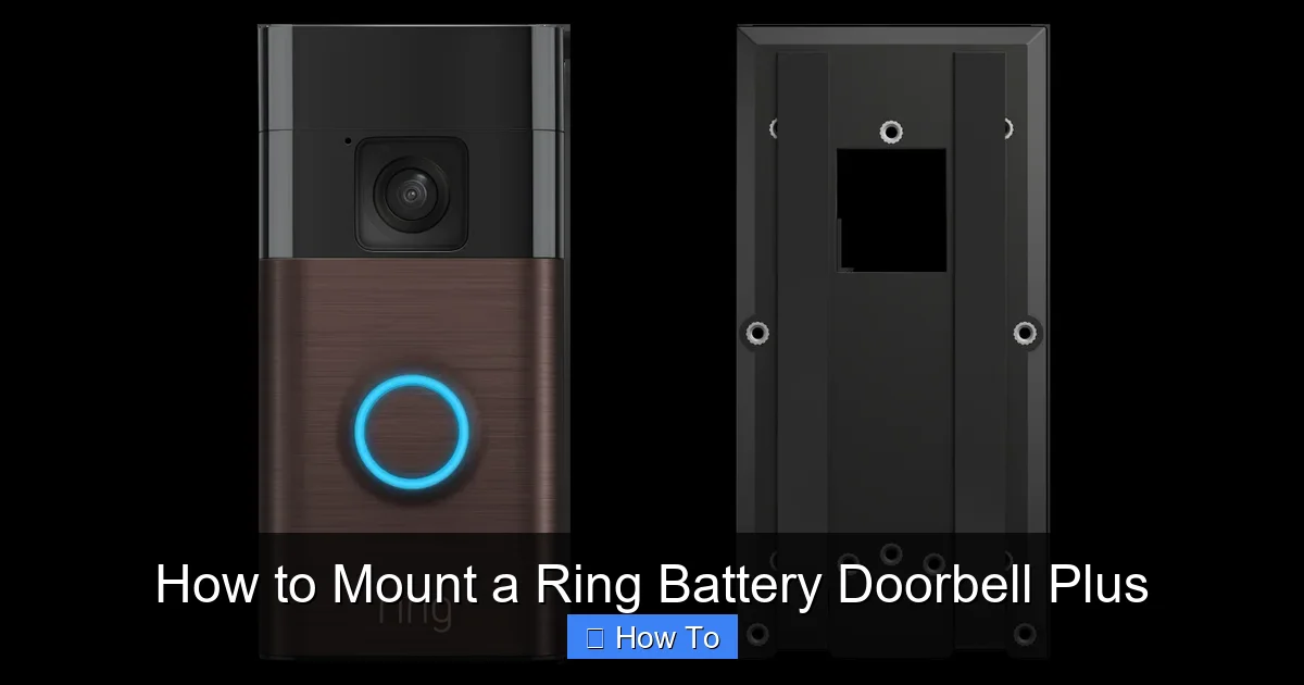 How to Mount a Ring Battery Doorbell Plus