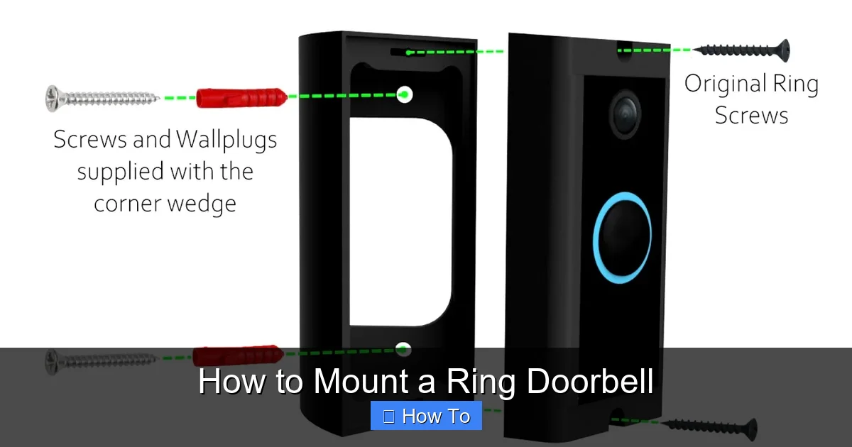 How to Mount a Ring Doorbell