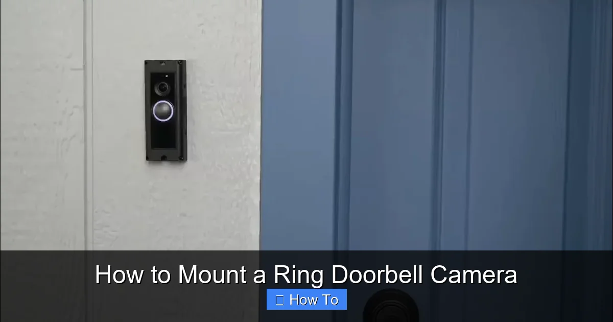 How to Mount a Ring Doorbell Camera
