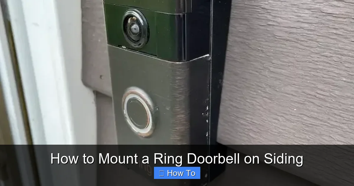 How to Mount a Ring Doorbell on Siding