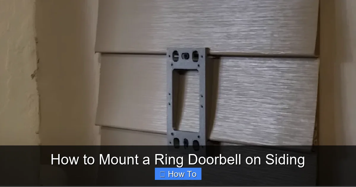 How to Mount a Ring Doorbell on Siding