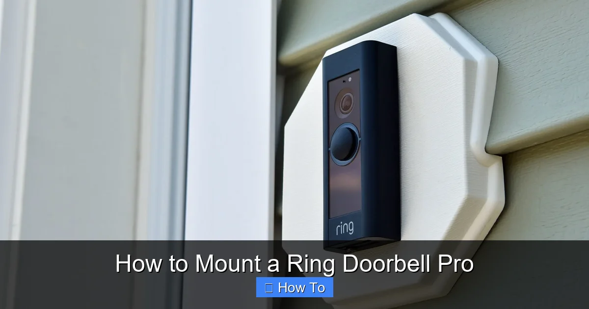 How to Mount a Ring Doorbell Pro