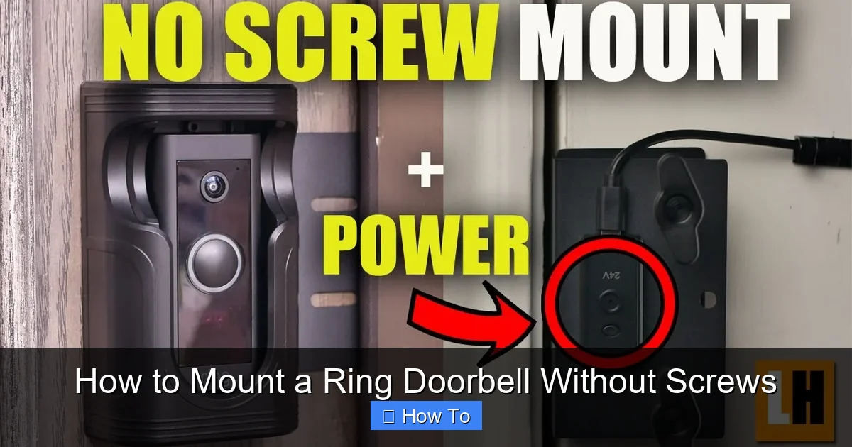 How to Mount a Ring Doorbell Without Screws