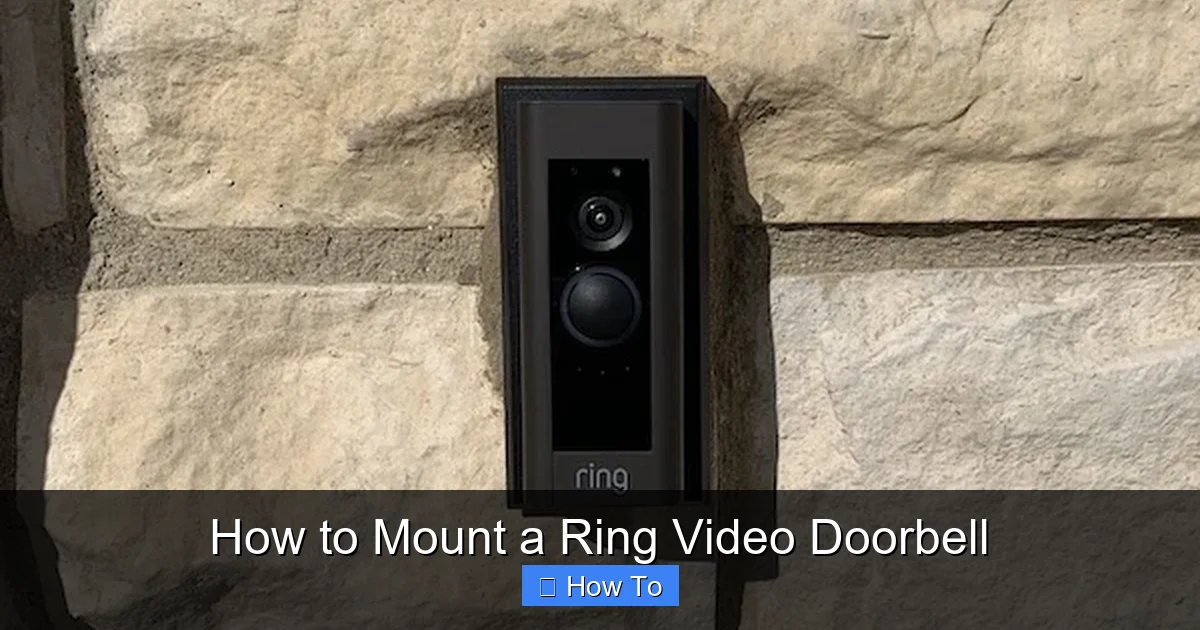 How to Mount a Ring Video Doorbell