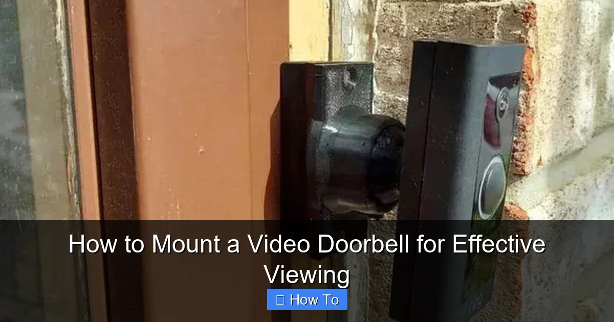 How to Mount a Video Doorbell for Effective Viewing