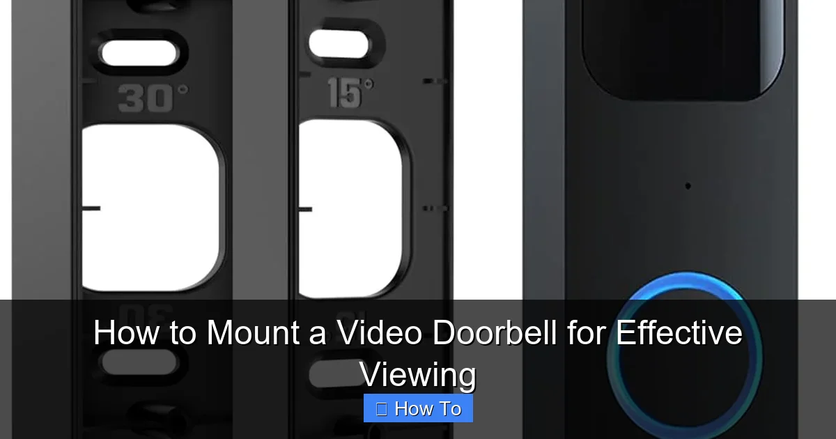 How to Mount a Video Doorbell for Effective Viewing