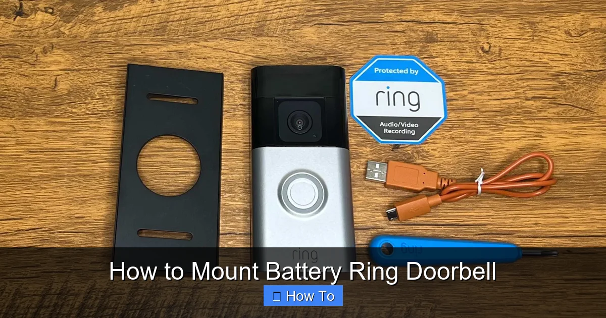 How to Mount Battery Ring Doorbell