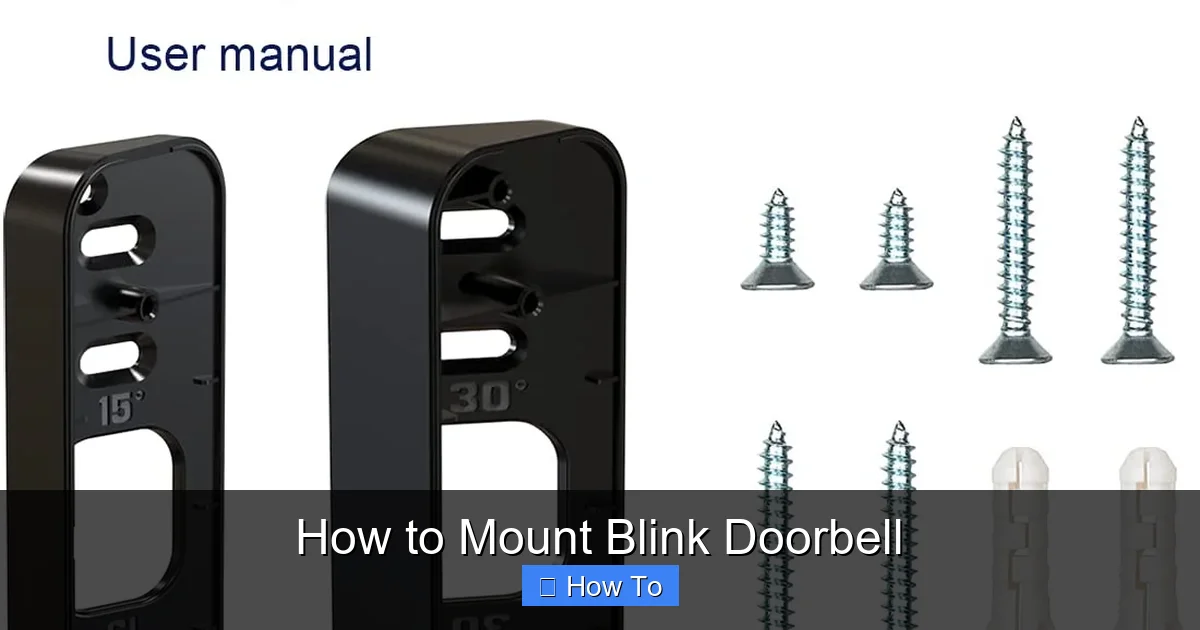 How to Mount Blink Doorbell