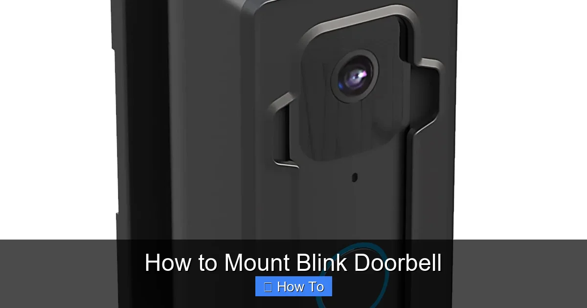 How to Mount Blink Doorbell