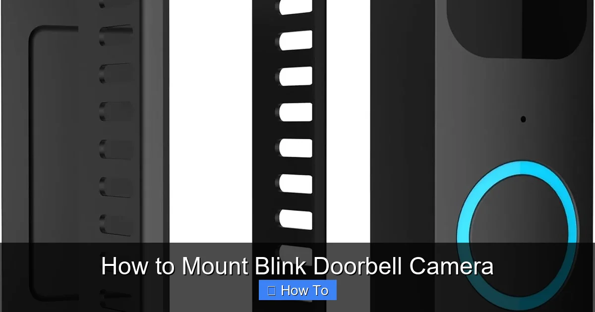 How to Mount Blink Doorbell Camera