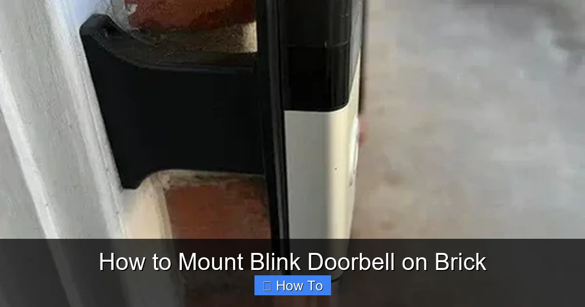How to Mount Blink Doorbell on Brick