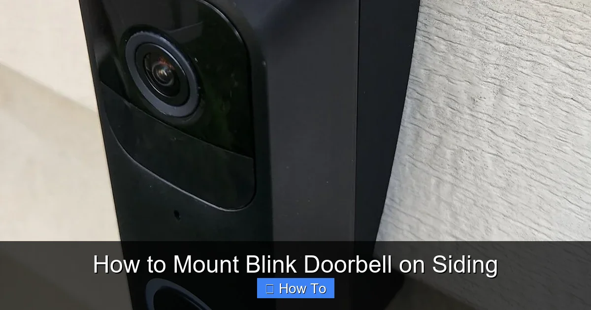 How to Mount Blink Doorbell on Siding