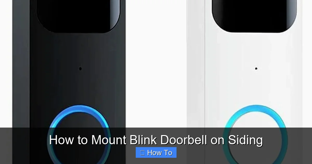 How to Mount Blink Doorbell on Siding