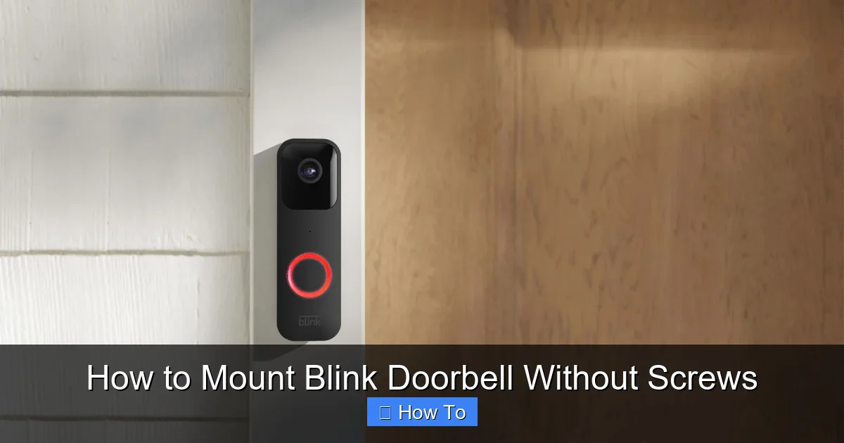 How to Mount Blink Doorbell Without Screws