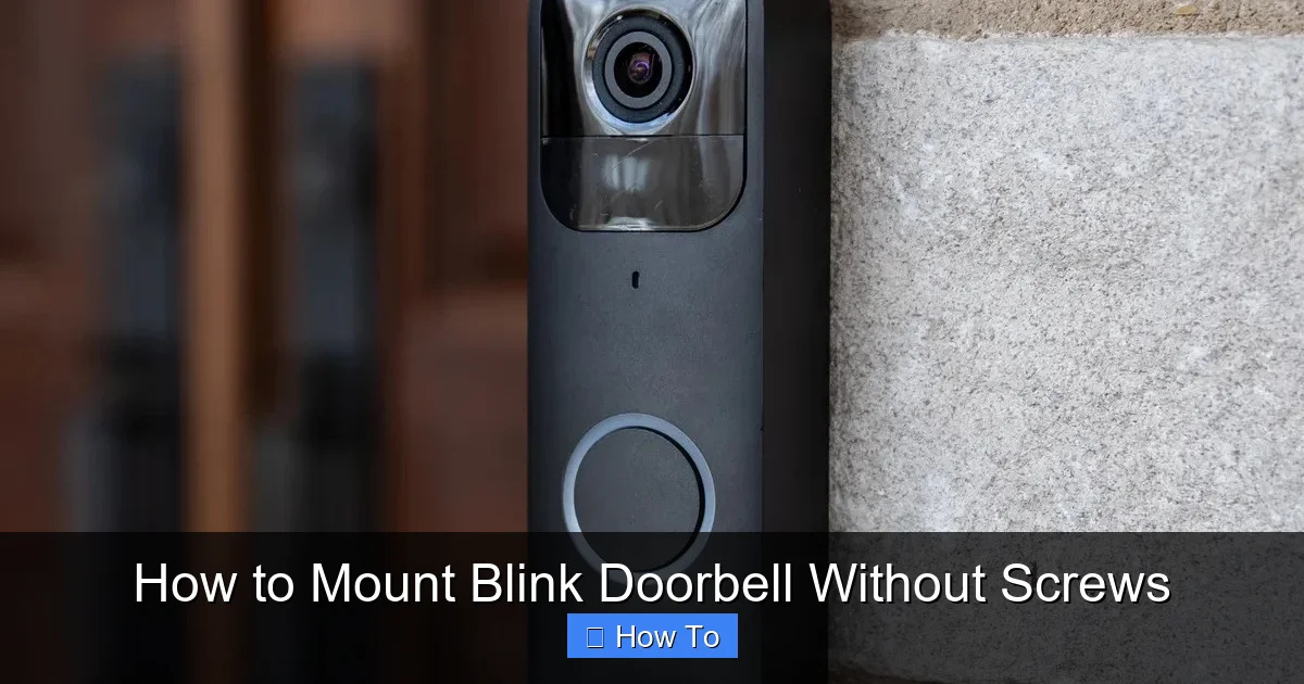 How to Mount Blink Doorbell Without Screws