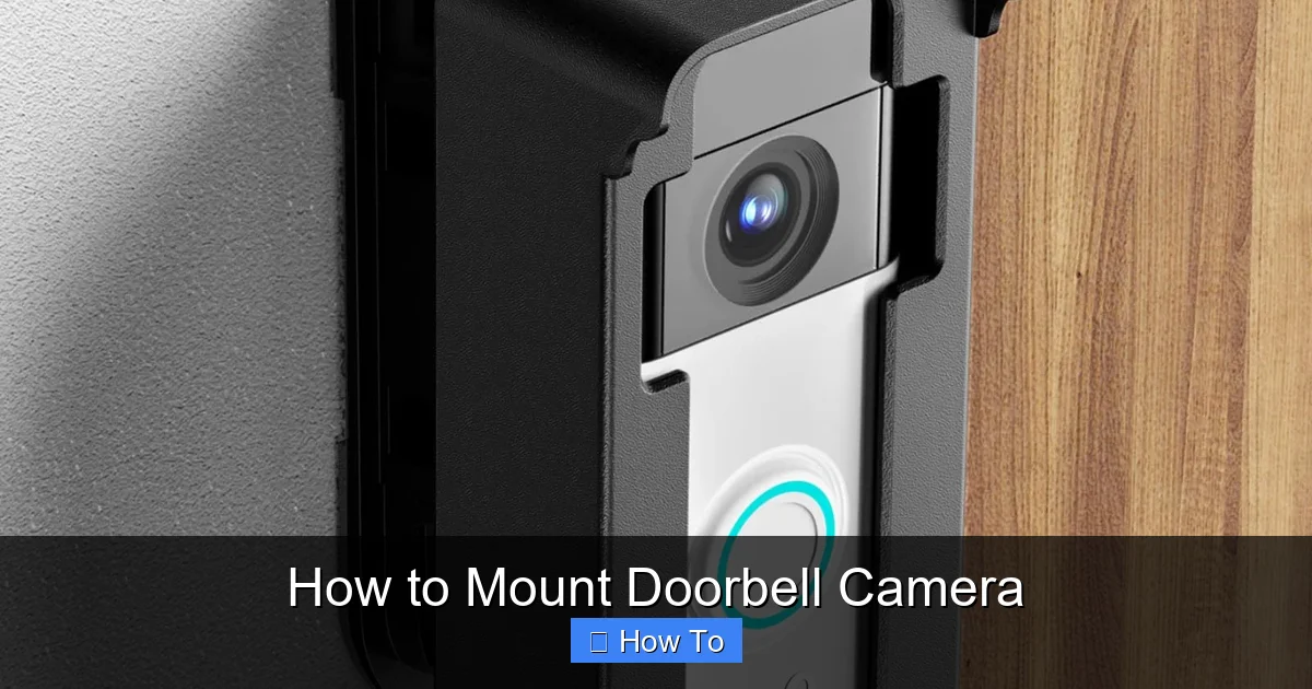 How to Mount Doorbell Camera