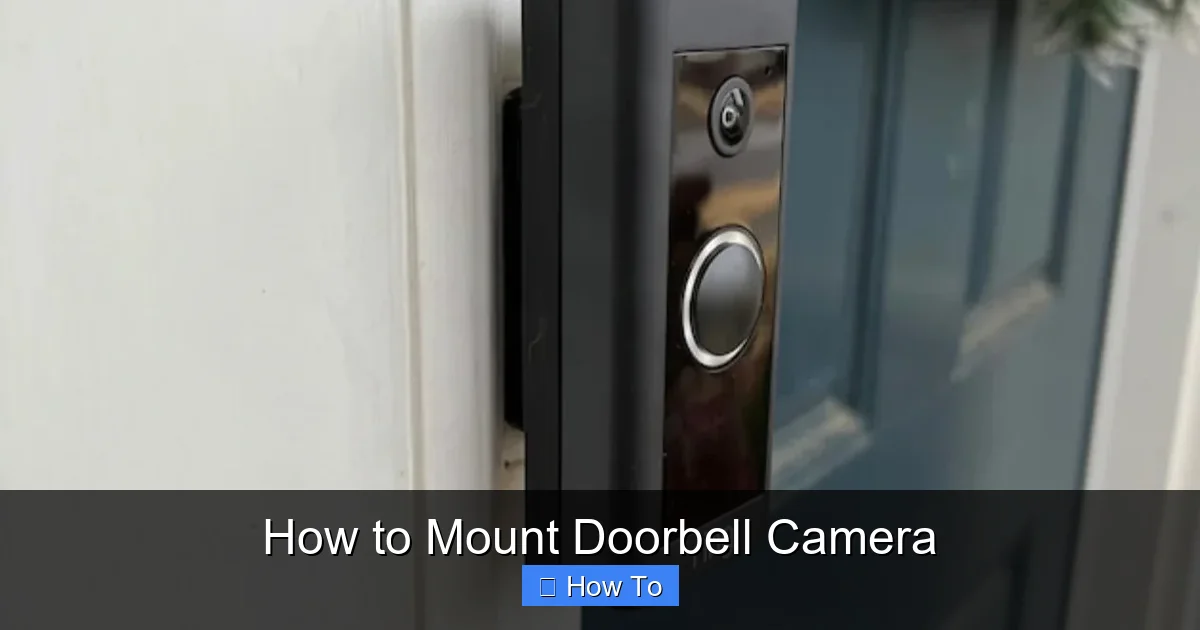 How to Mount Doorbell Camera