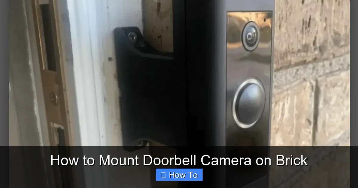 How to Mount Doorbell Camera on Brick