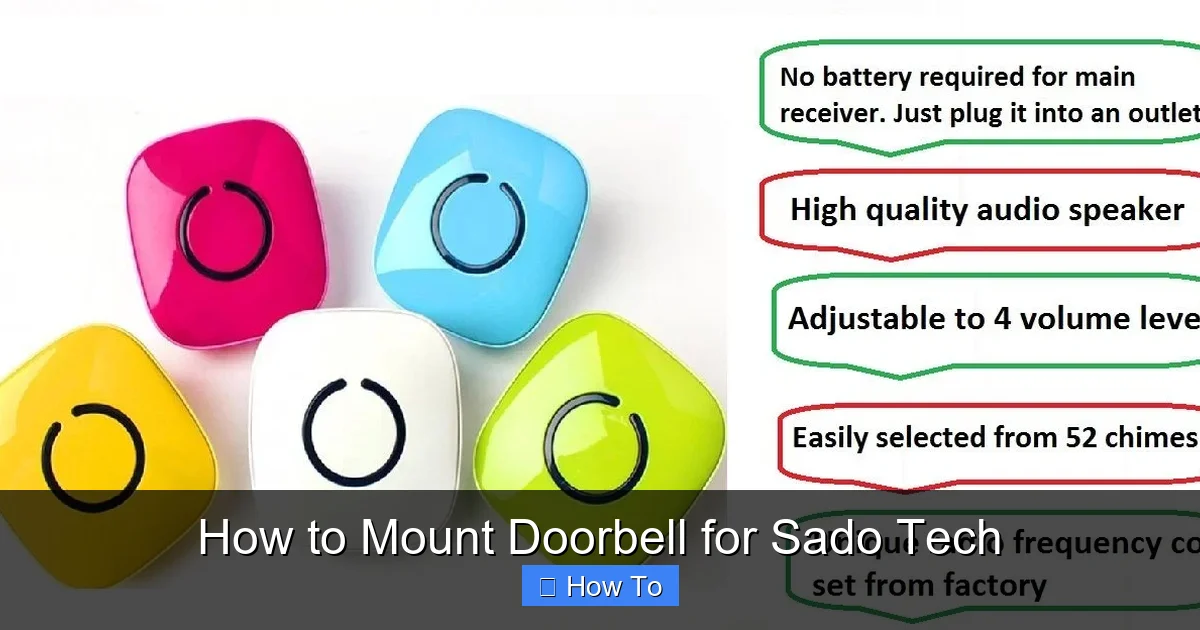 How to Mount Doorbell for Sado Tech