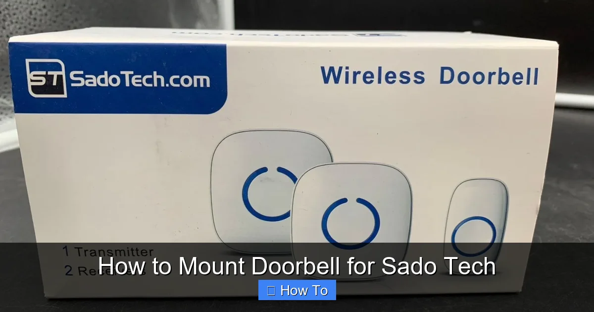 How to Mount Doorbell for Sado Tech