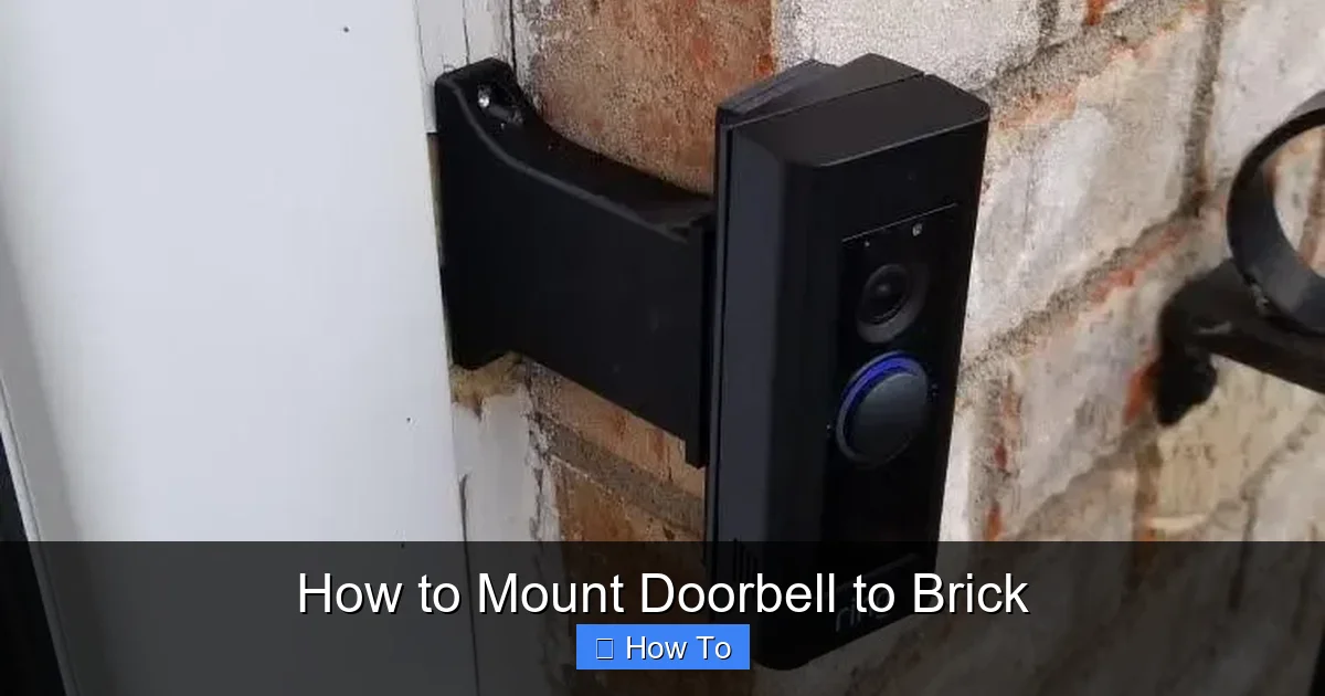 How to Mount Doorbell to Brick