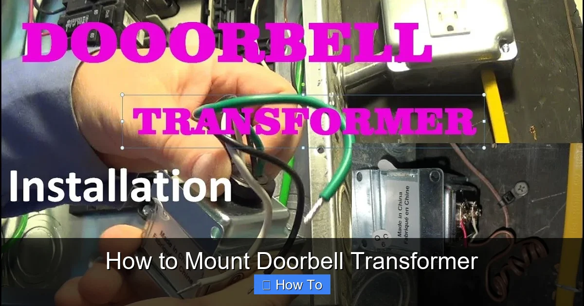 How to Mount Doorbell Transformer