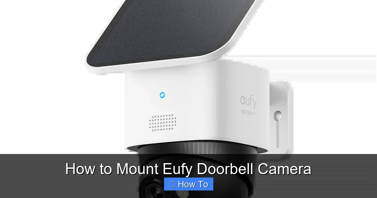 How to Mount Eufy Doorbell Camera
