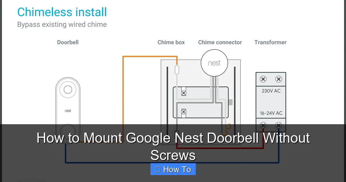 How to Mount Google Nest Doorbell Without Screws