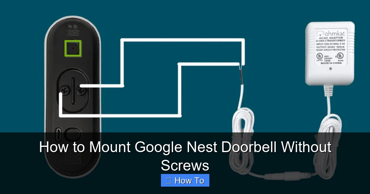 How to Mount Google Nest Doorbell Without Screws