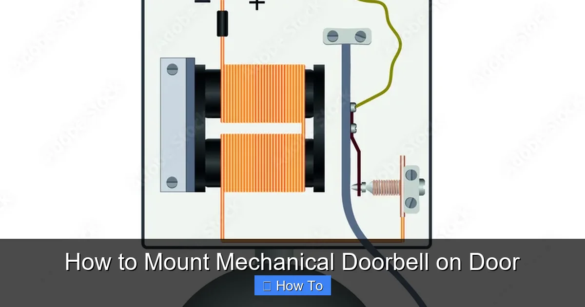 How to Mount Mechanical Doorbell on Door