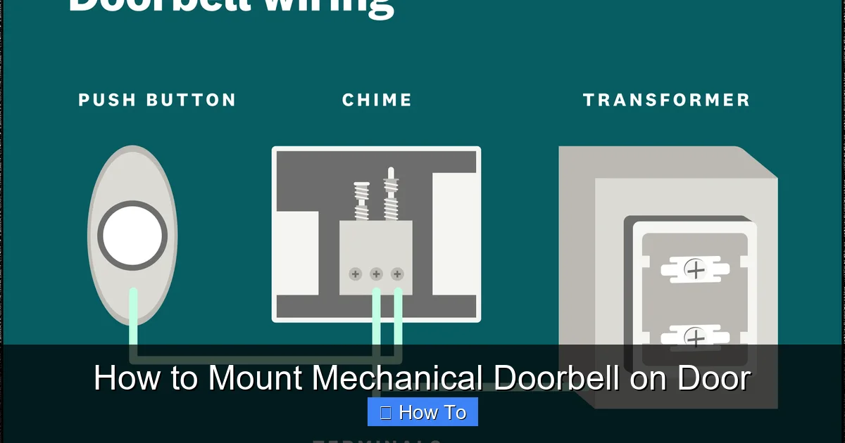 How to Mount Mechanical Doorbell on Door