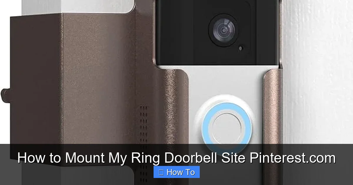 How to Mount My Ring Doorbell Site Pinterest.com