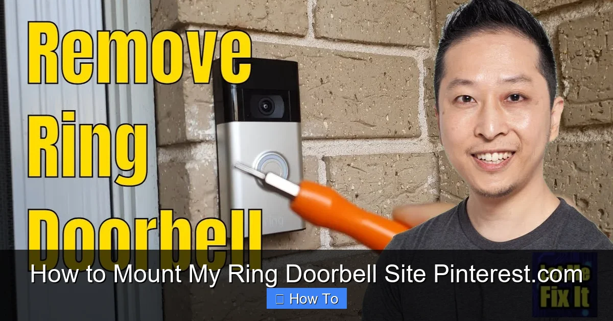 How to Mount My Ring Doorbell Site Pinterest.com