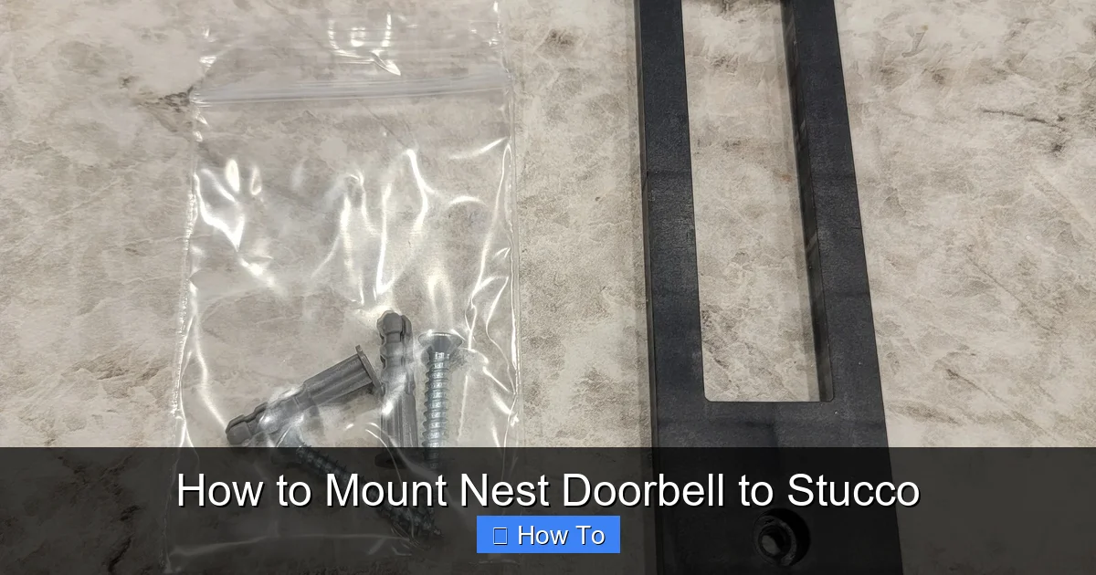 How to Mount Nest Doorbell to Stucco