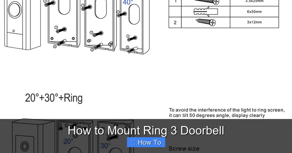 How to Mount Ring 3 Doorbell