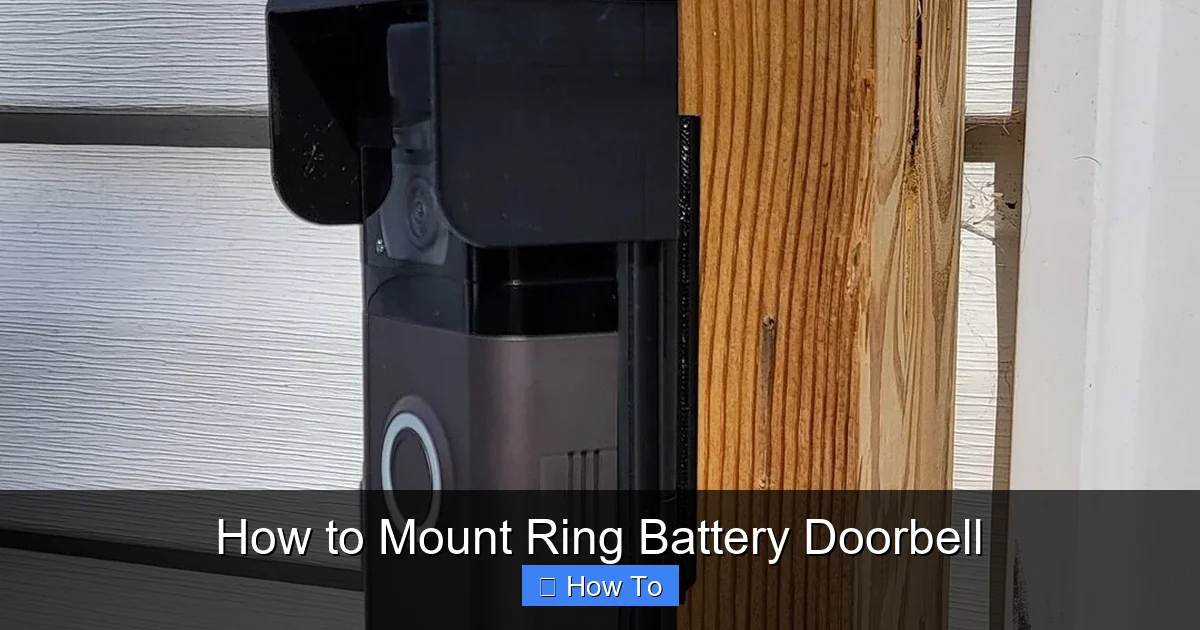 How to Mount Ring Battery Doorbell