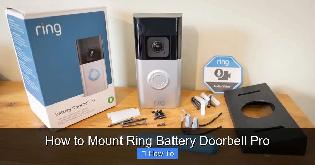 How to Mount Ring Battery Doorbell Pro