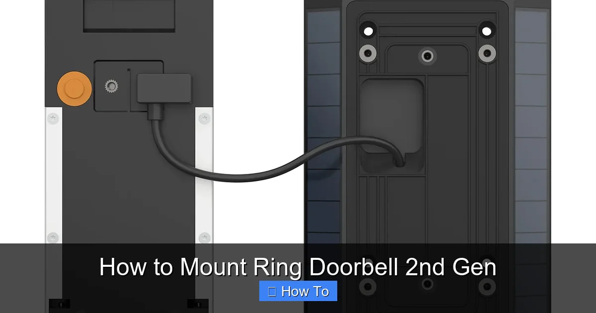 How to Mount Ring Doorbell 2nd Gen