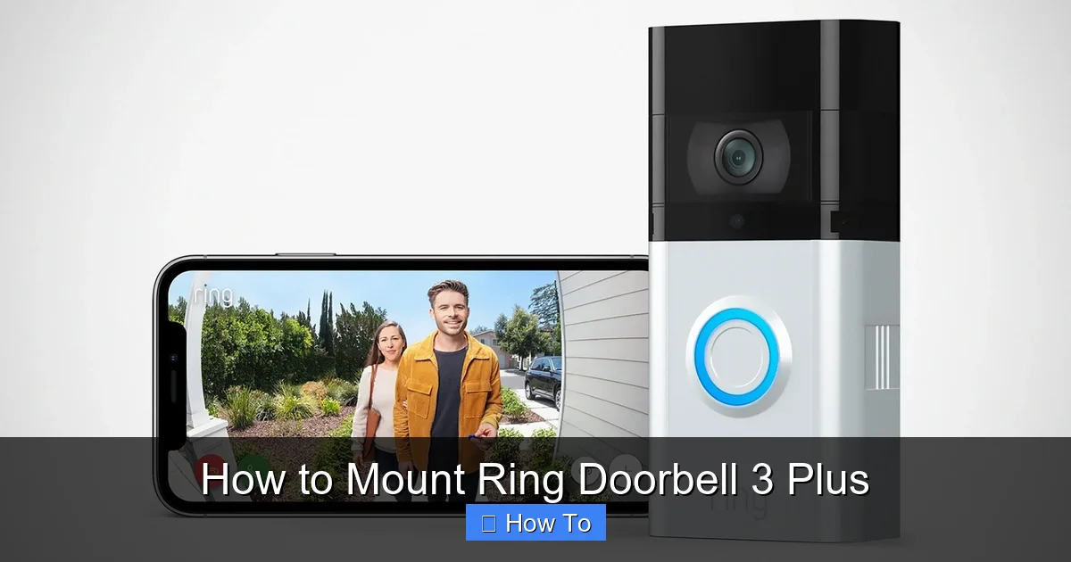 How to Mount Ring Doorbell 3 Plus