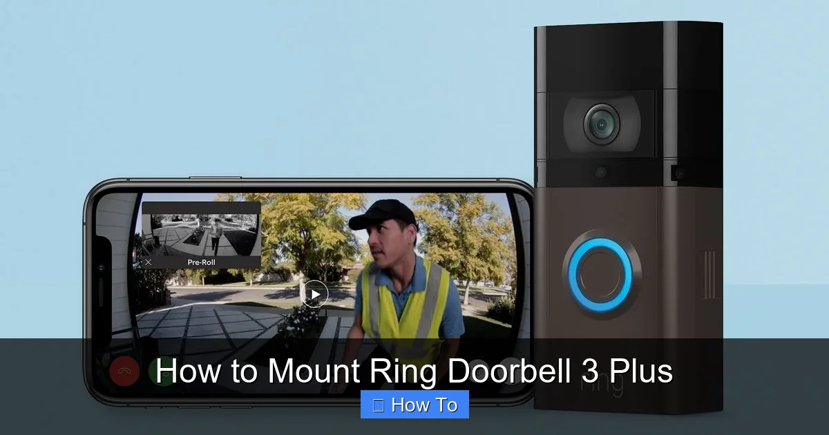 How to Mount Ring Doorbell 3 Plus