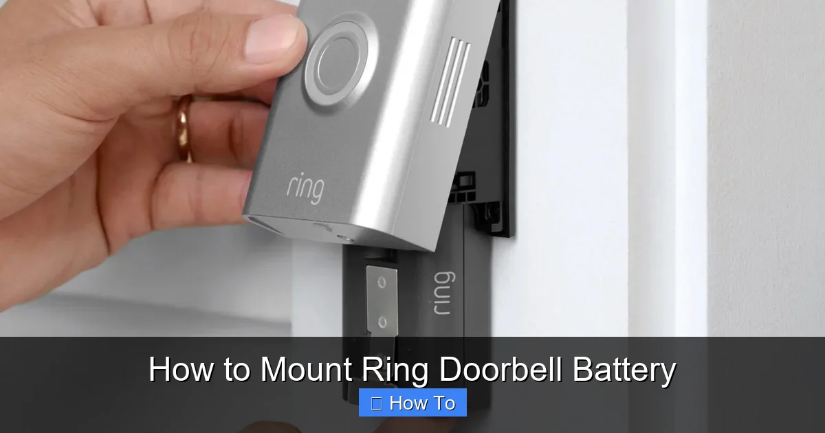 How to Mount Ring Doorbell Battery