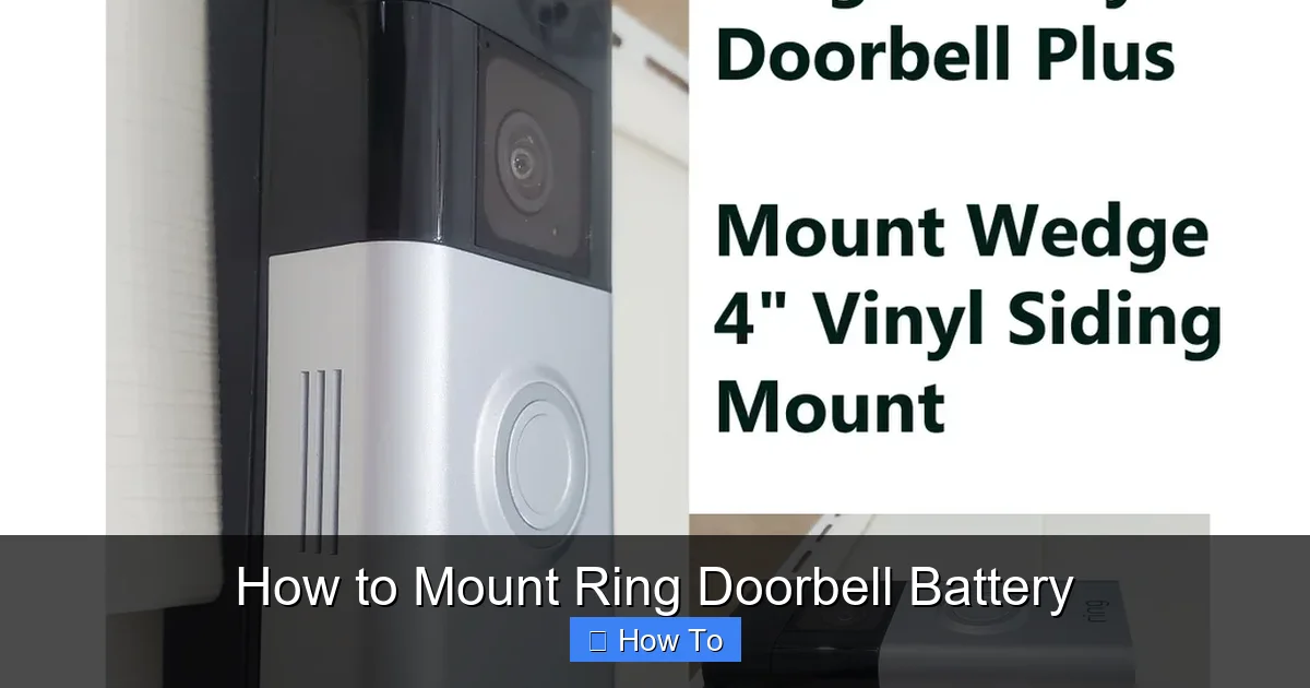 How to Mount Ring Doorbell Battery