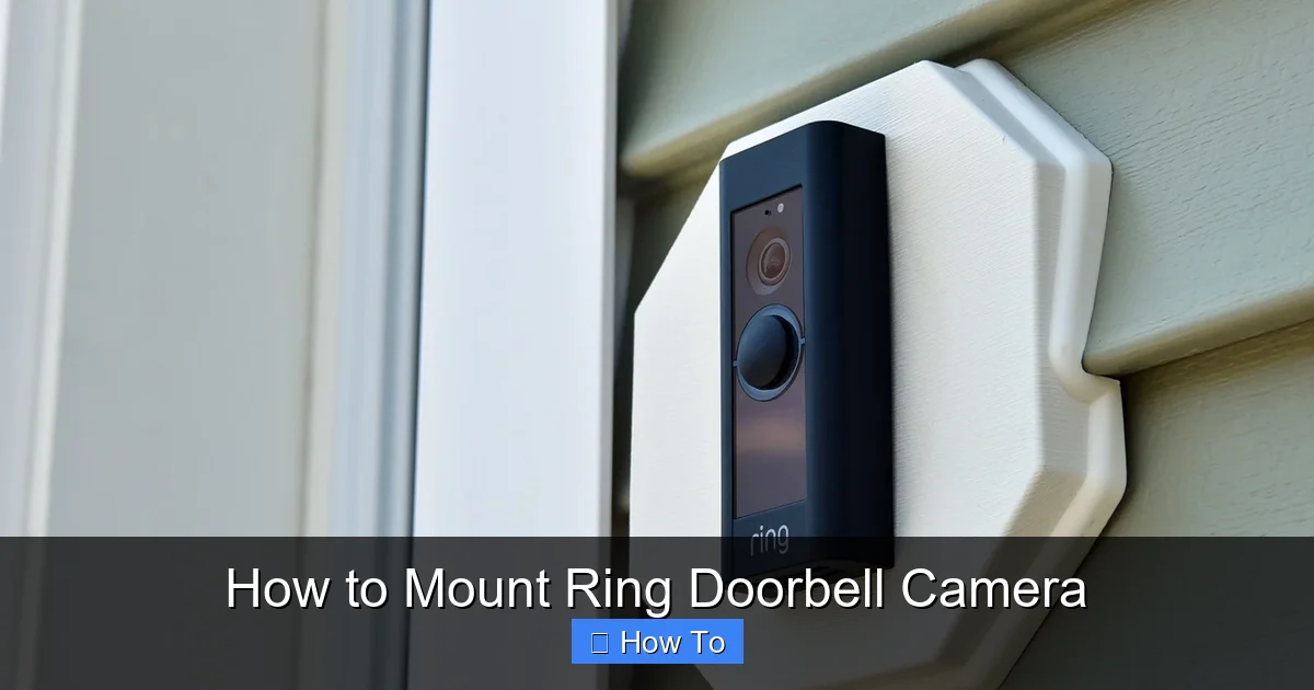 How to Mount Ring Doorbell Camera