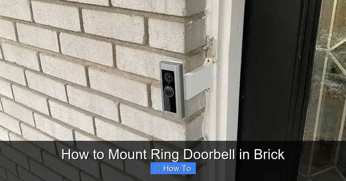 How to Mount Ring Doorbell in Brick
