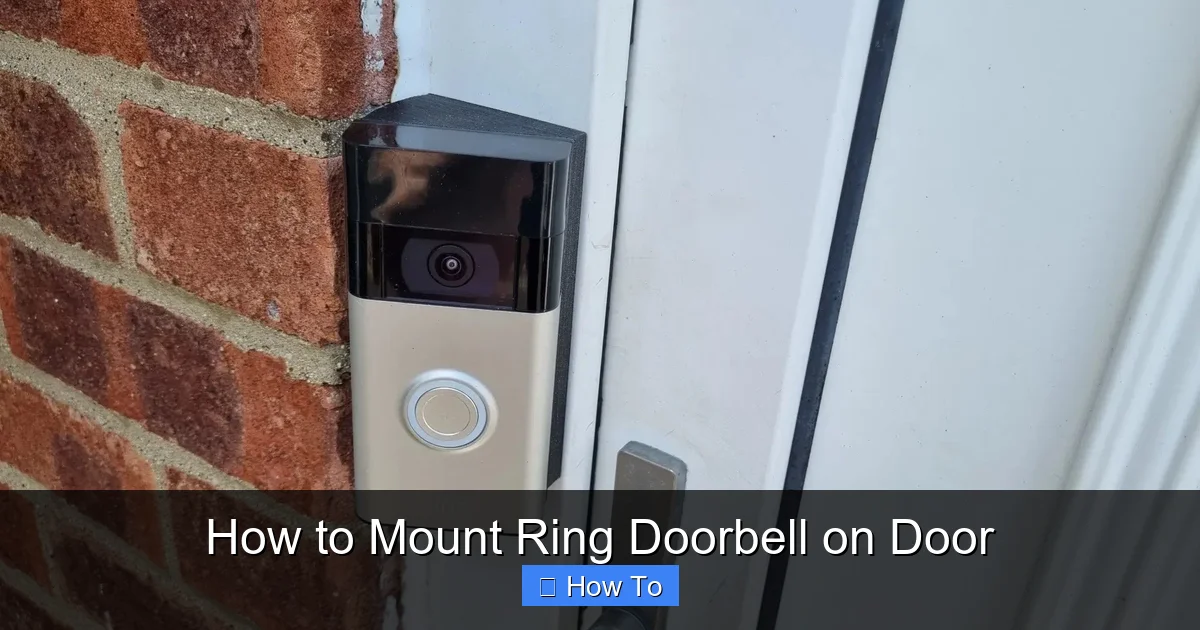 How to Mount Ring Doorbell on Door
