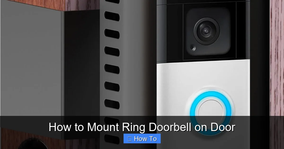 How to Mount Ring Doorbell on Door