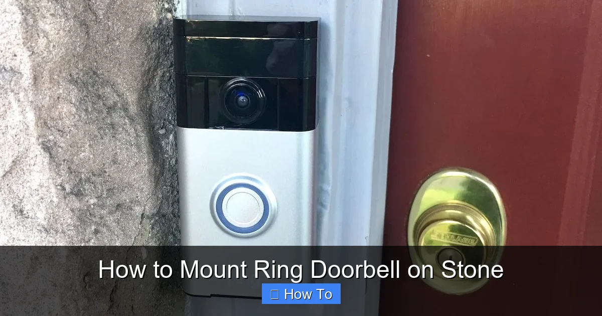How to Mount Ring Doorbell on Stone