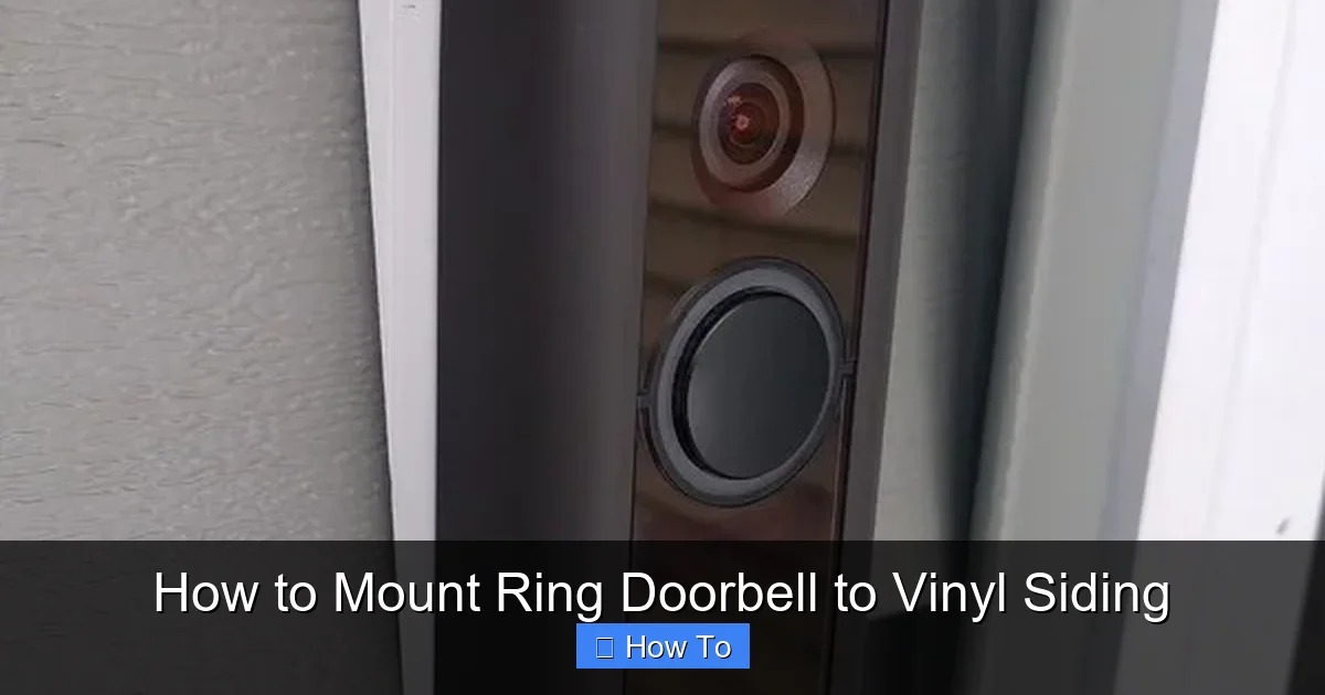 How to Mount Ring Doorbell to Vinyl Siding