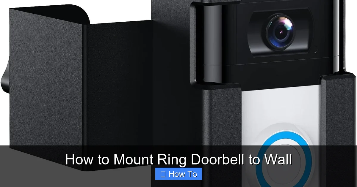 How to Mount Ring Doorbell to Wall