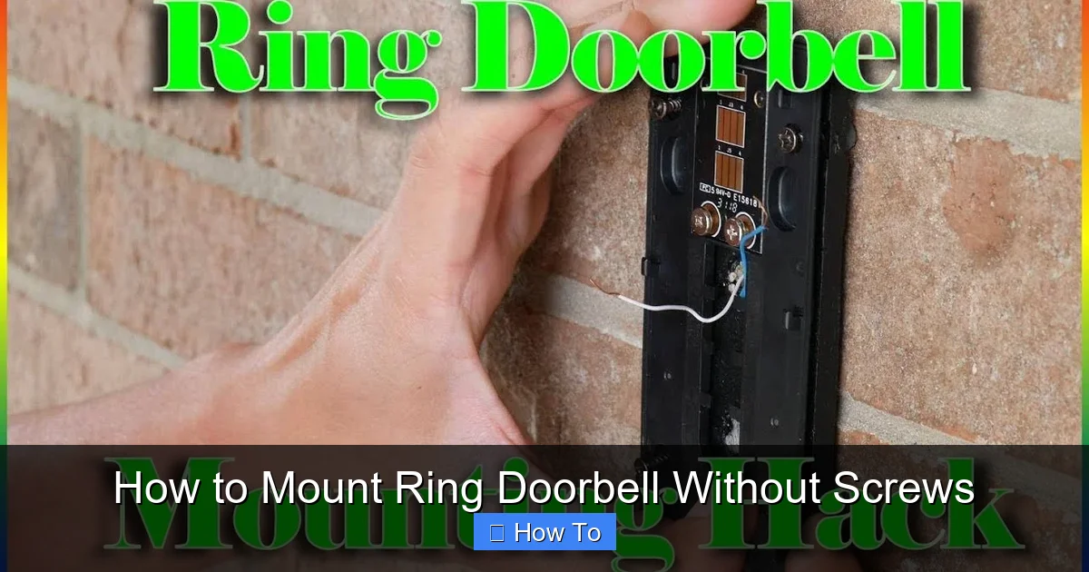 How to Mount Ring Doorbell Without Screws